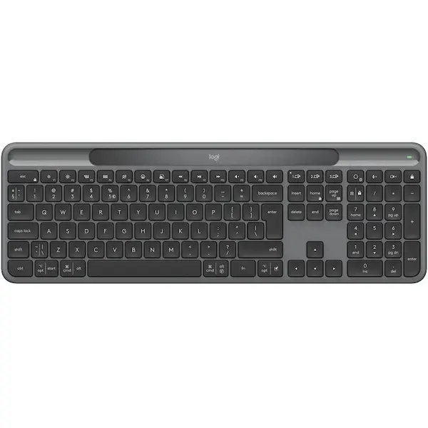 Logitech Tastatura Logitech Signature Slim Solar+, Wireless, Negru/Gri
