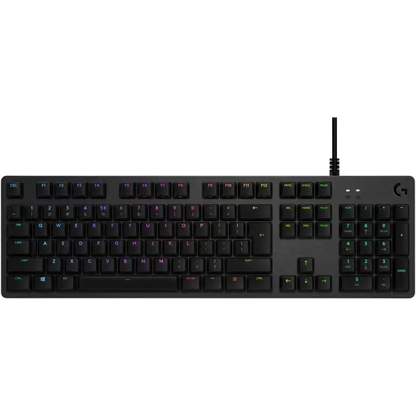 Logitech Tastatura mecanica gaming Logitech G512 RGB Lightsync, Switch GX Brown, Negru Carbon