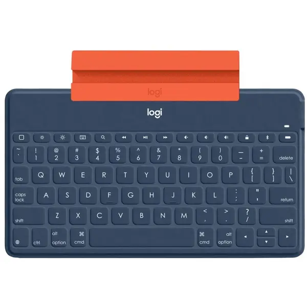 Logitech Tastatura wireless Logitech 920-010060, pentru iPad, iPhone si Apple TV, UK layout, Albastru