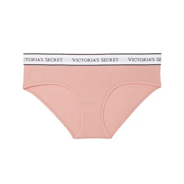 Logo cotton hiphugger panty - misty rose M