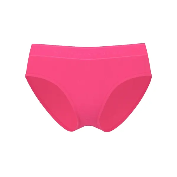 Logo cotton hiphugger panty - pink L