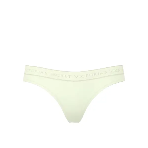 Logo cotton thong panty - mint crush M