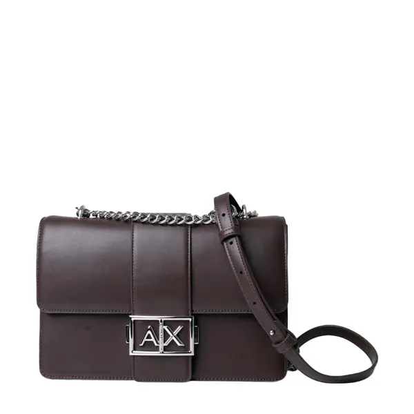 Logo handbag brown