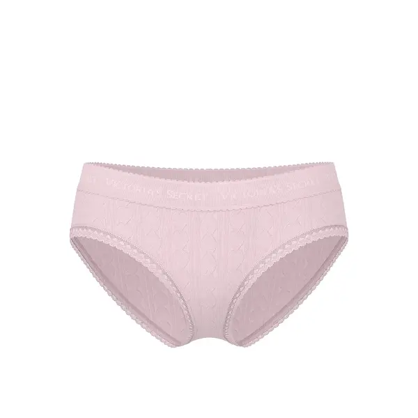 Logo heart pointelle hiphugger panty - pretty blossom L