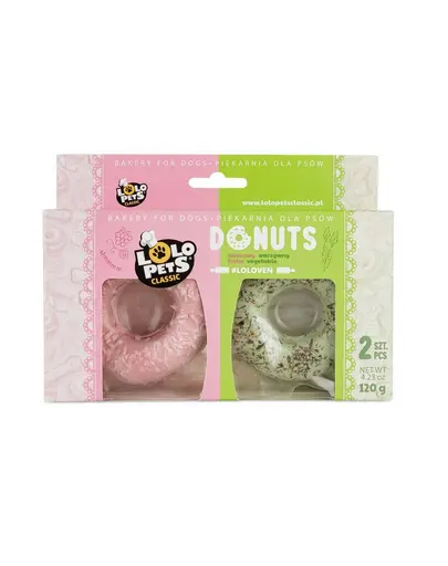 LOLO PETS Gogosi pentru caini cu aroma de fructe si legume 2 buc. 120 g