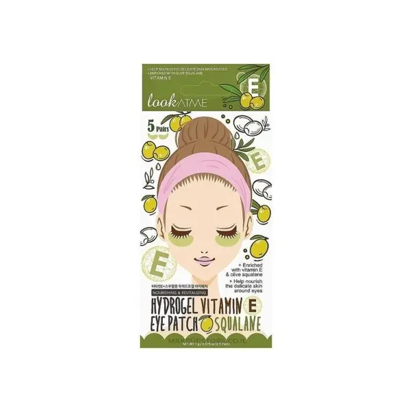Look At Me Plasturi de hidrogel hranitori si revitalizanti cu vitamina E, 5 perechi, Look At Me Volum 5x2 buc.