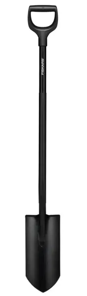 Lopata de drenaj Fiskars Ergonomic Pro 1066709 (Negru)