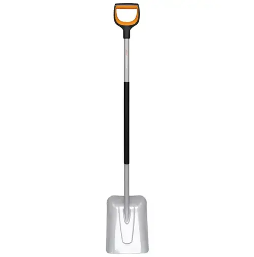 Lopata Fiskars Xact 1066731, cu coada din otel (Negru/Portocaliu)