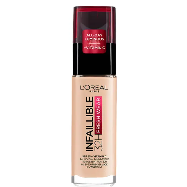 Loreal Infallible 32H Fresh Wear Foundation with Vitamin C + SPF 25 30ml - 020 Ivory