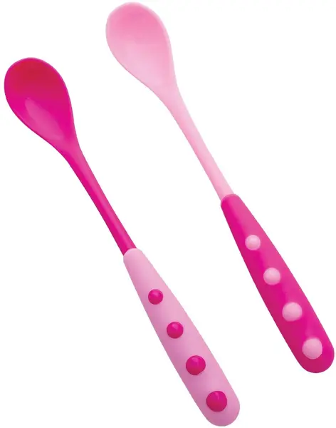 Lorelli Baby Care Linguri cu mâner lung - 2 bucăți, roz