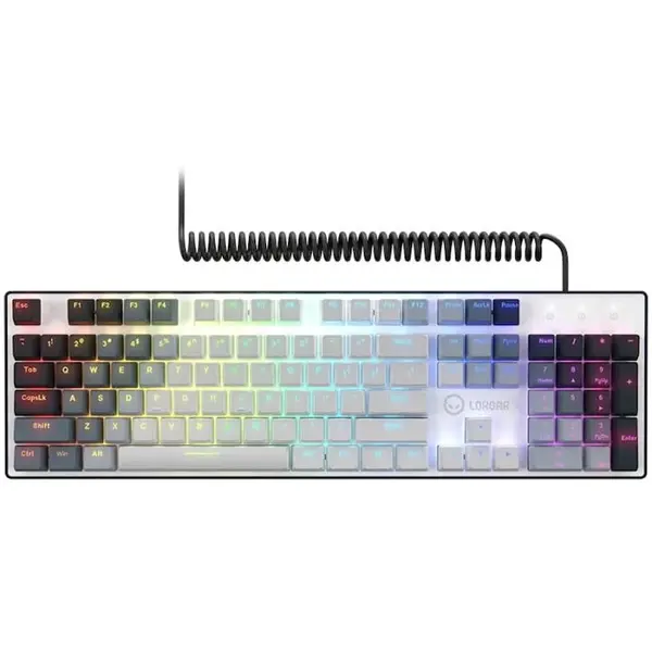 LORGAR Tastatura Gaming Mecanica Lorgar Azar 514 RGB, Cu fir, Layout, Alb, LRG-GK514W-US
