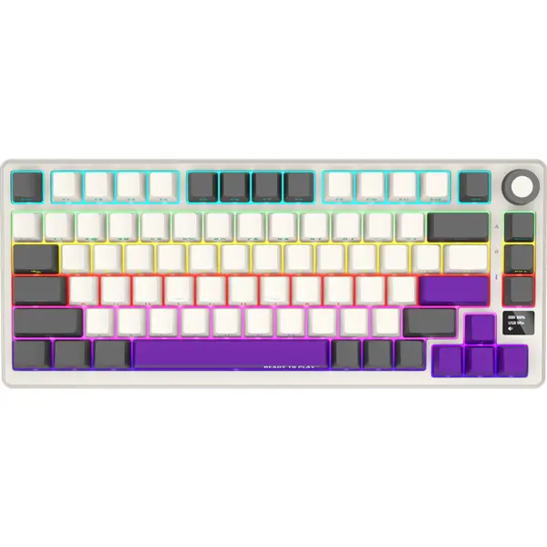 LORGAR Tastatura mecanica Lorgar KBP7075W, wireless, Linear, RGB, Bej