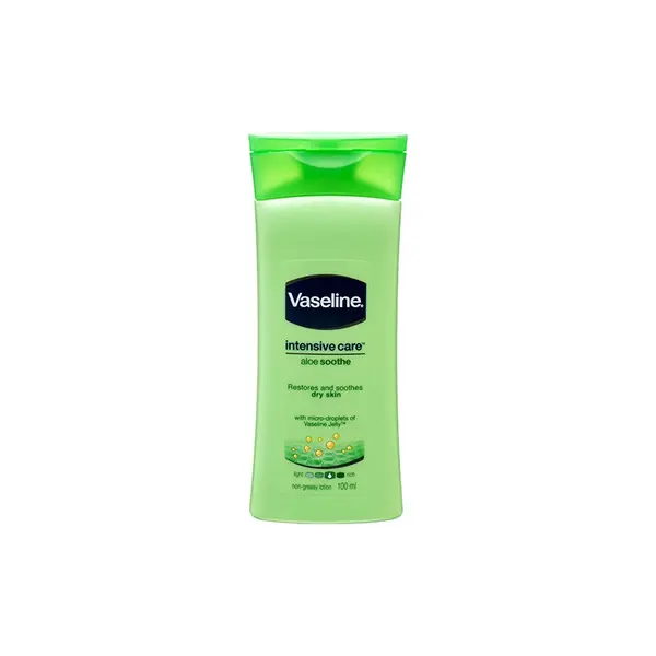 Loțiune de Corp, Vaseline, Aloe Soothe, Calmarea pielii sensibile cu aloe vera, Hidratare intensă și confort imediat, 100 ml