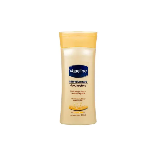Loțiune de Corp, Vaseline, Deep Restore, Hidratare intensă de lungă durată, Piele catifelată și revitalizată, 100 ml