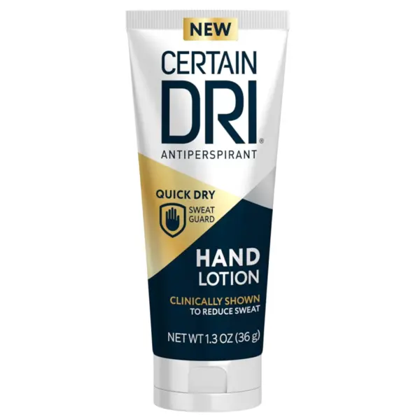 Lotiune de Maini, Certain Dri, Efect Antiperspirant pentru Tratarea Transpiratiei Palmelor, Formula Non-Grasa, 36gr