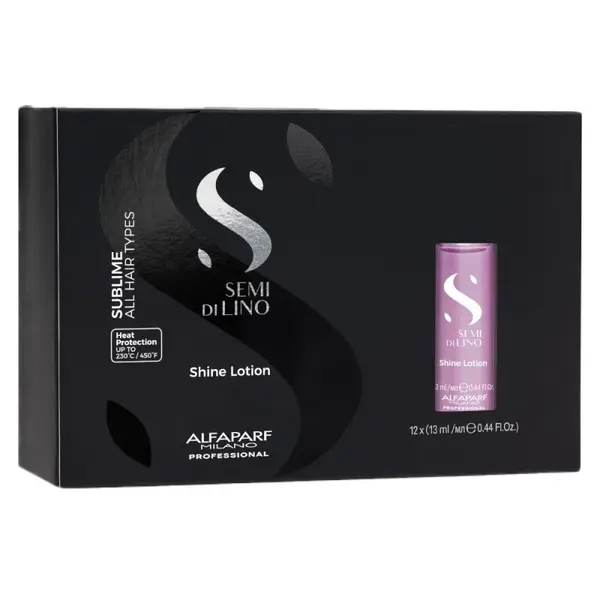 Lotiune de Stralucire si Revitalizare fara Clatire Alfaparf Semi di Lino Sublime Shine, 12 x 13 ml
