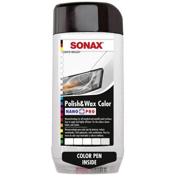 Lotiune pentru ceruit si lustruit alb+creion corector Sonax, 500 ml