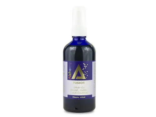 Loțiune pentru îngrijirea pielii, spray cu argint, cupru și aur coloidal 50ppm, Fusion | Pure Alchemy