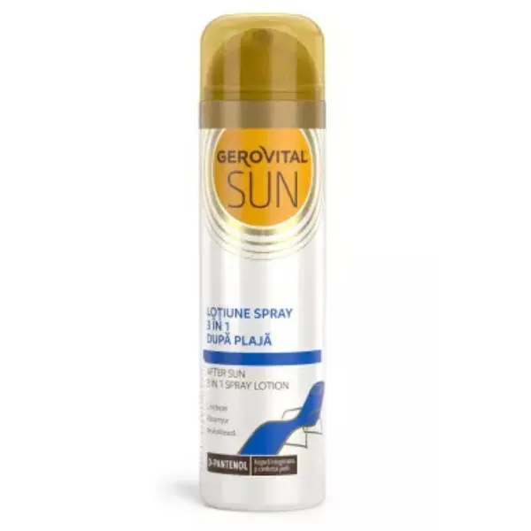 Lotiune spray 3 in 1 dupa plaja Sun, Gerovital, Farmec | 150 ml