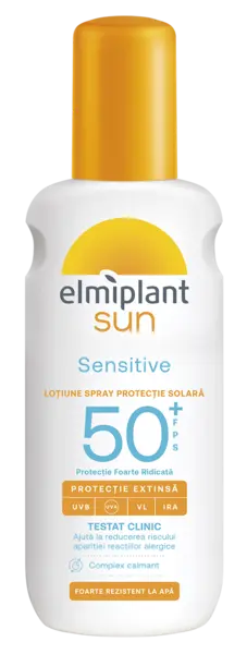 Lotiune spray cu protectie solara SPF50+ Sensitive Sun, 200ml, Elmiplant