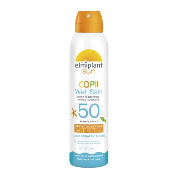 Lotiune Spray Protectie Solara pentru Copii Elmiplant Sun WetSkin, SPF 50, 150 ml