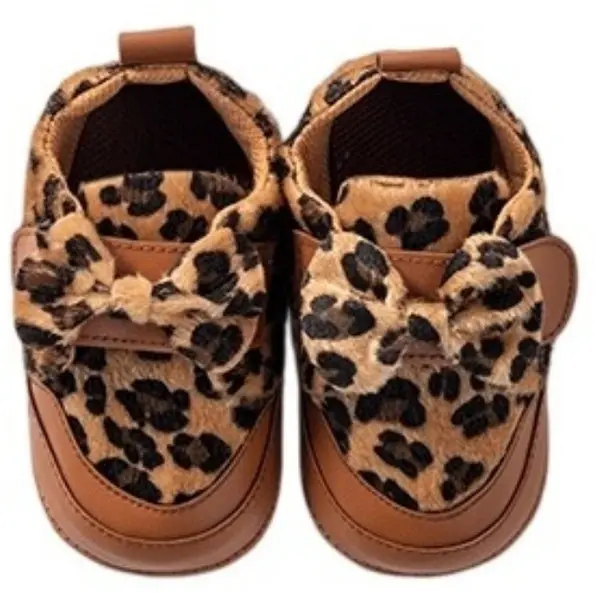 LoveMAXX Botoșei pentru bebeluși - Leopard, mărimea 19, bej