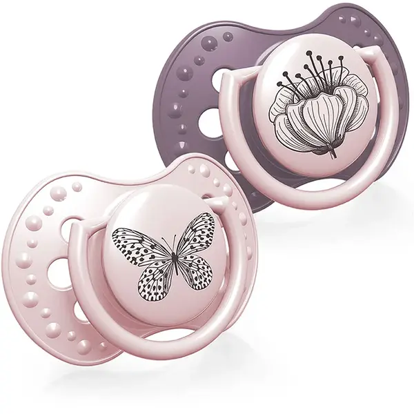 LOVI Botanic 0-3m suzetă Girl 2 buc