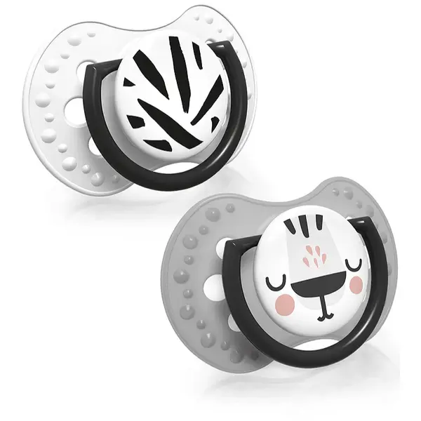 LOVI Salt & Pepper suzetă 6-18 m 2 buc