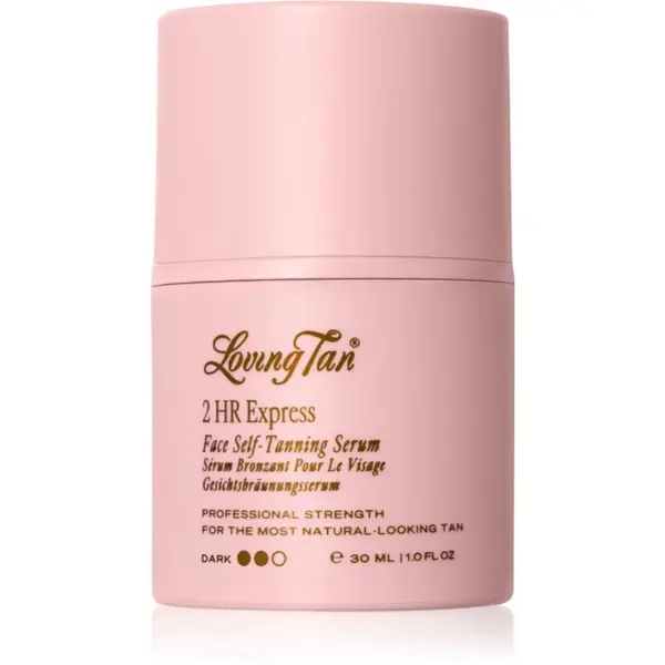 Loving Tan 2 HR Express ser autobronzant pentru fata culoare Dark 30 ml