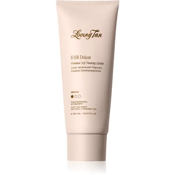 Loving Tan Deluxe Gradual Tan lotiune de corp hranitoare pentru a scoate in evidenta bronzul culoare Medium 150 ml