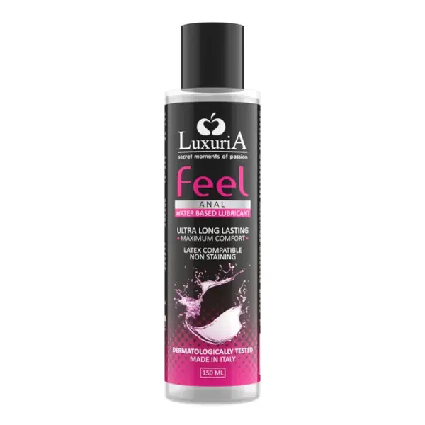 Lubrifiant anal LUXURIA Feel Anal, pe bază de apă, cu efect de lungă durată, testat dermatologic, 150 ml
