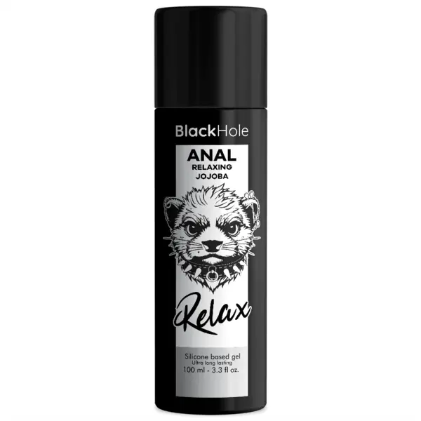 Lubrifiant anal pe bază de silicon BLACK HOLE – Anal Relaxing Jojoba Relax, efect relaxant cu jojoba, 100 ml