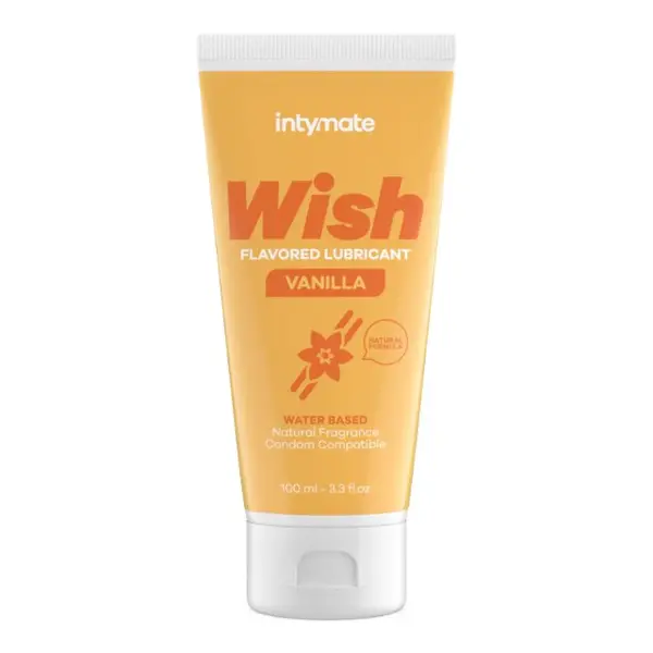 Lubrifiant cu aromă INTYMATE Wish Vanilla, formulă naturală pe bază de apă, aromă de vanilie, 100 ml