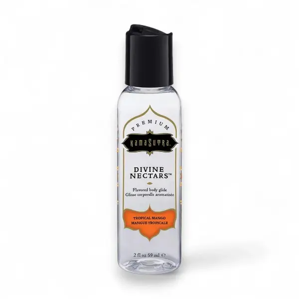 Lubrifiant cu aromă KAMASUTRA Divine Nectars Tropical Mango, pe bază de apă, cu aromă de mango, 60 ml