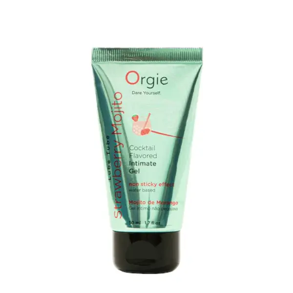 Lubrifiant cu aromă ORGIE Lube Tube – Cocktail Intimate Gel STRAWBERRY MOJITO, pe bază de apă, 50 ml