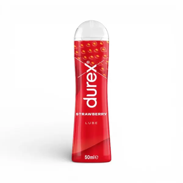 Lubrifiant Durex Play Strawberry, pe baza de apa, cu aroma de capsuni, 50 ml
