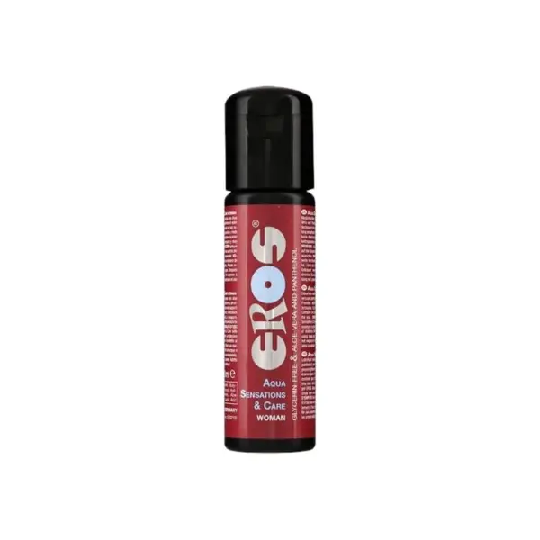 Lubrifiant EROS Aqua Sensation & Care Woman, pentru femei, pe bază de apă, fără parabeni, cu Aloe Vera și Pantenol, 100 ml