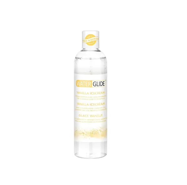 Lubrifiant gel Waterglide Vanilla Ice Cream, aroma de vanilie, foarte alunecos, pe baza de apa, 300 ml