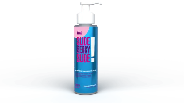 Lubrifiant INTT – Slide Berry Slide!, pe bază de apă, cu aromă de mure, 100 ml