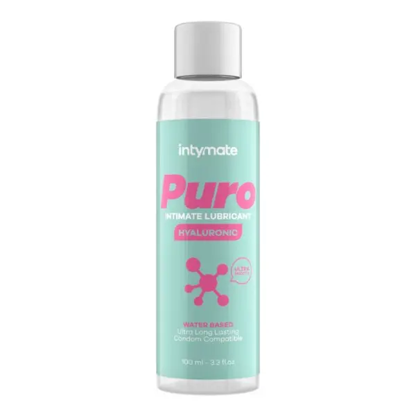 Lubrifiant INTYMATE Puro Hyaluronic, pe bază de apă, cu acid hialuronic, potrivit și pentru lubrifiere anală, 100 ml