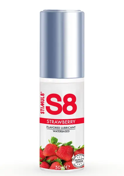 Lubrifiant S8 - Strawberry, pe baza de apa, cu aroma de capsuni, 50 ml