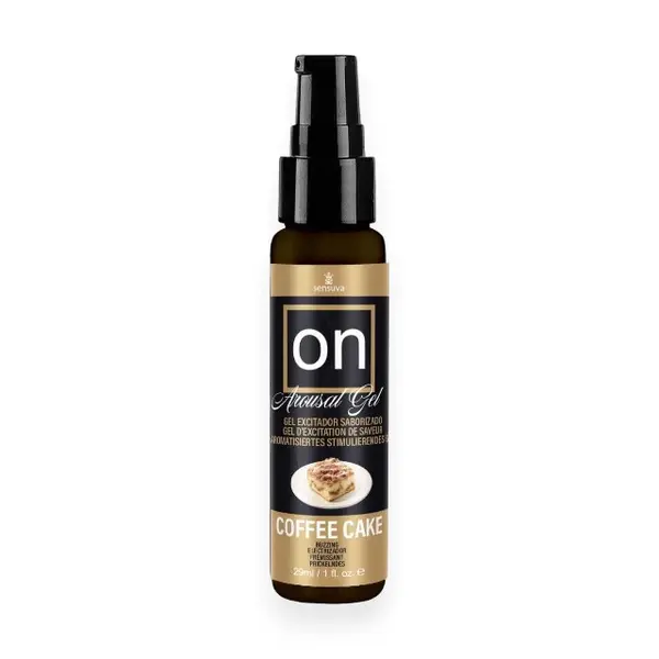 Lubrifiant stimulator pe bază de apă SENSUVA ON Coffee Cake, cu efect de încălzire pentru stimularea clitorisului, 29 ml
