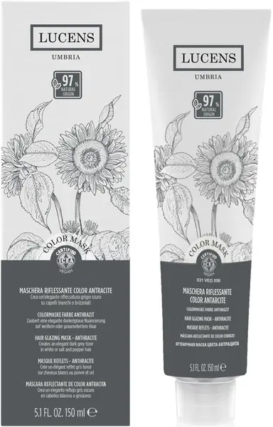 Lucens Mască de colorare a părului, Antracite, 150 ml
