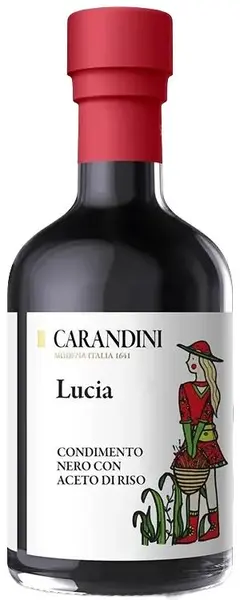 Lucia Dressing bio negru cu oțet de orez, 250 ml, Carandini