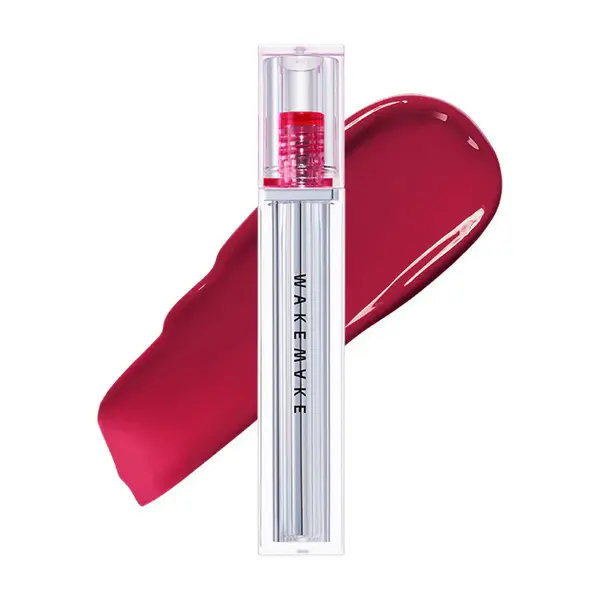 Luciu de buze cu strălucire naturală și hidratare intensă, Dewy Gel Glow, WAKEMAKE - #08 Coolish Cherry