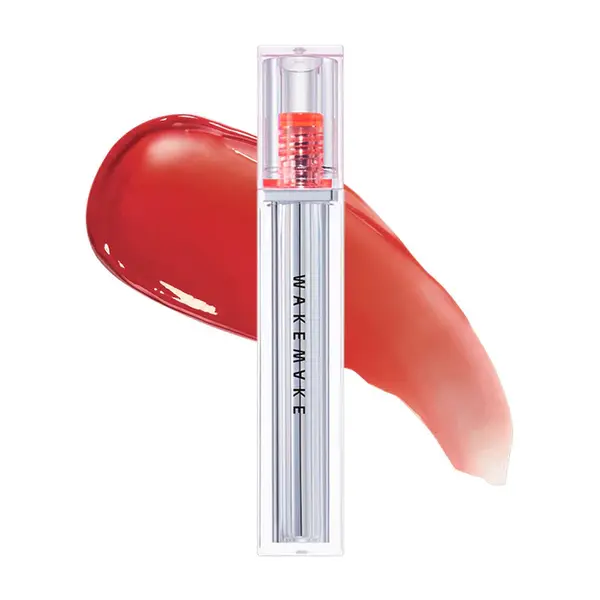 Luciu de buze cu strălucire naturală și hidratare intensă, Dewy Gel Glow, WAKEMAKE - #05 Sensual Red