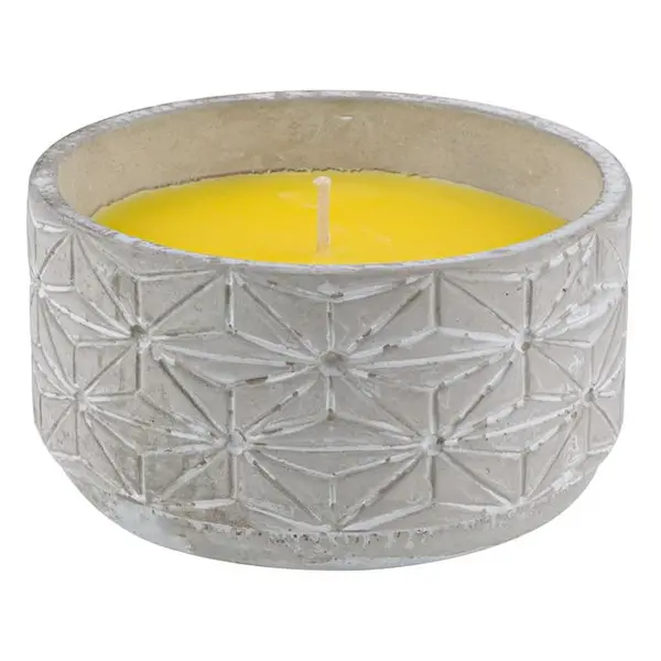 Lumanare citronella anti tantari in ghiveci de ceramica gri,825 g