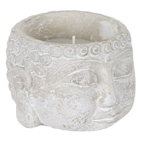 Lumanare citronella anti tantari in ghiveci forma de Buddha,1325 g