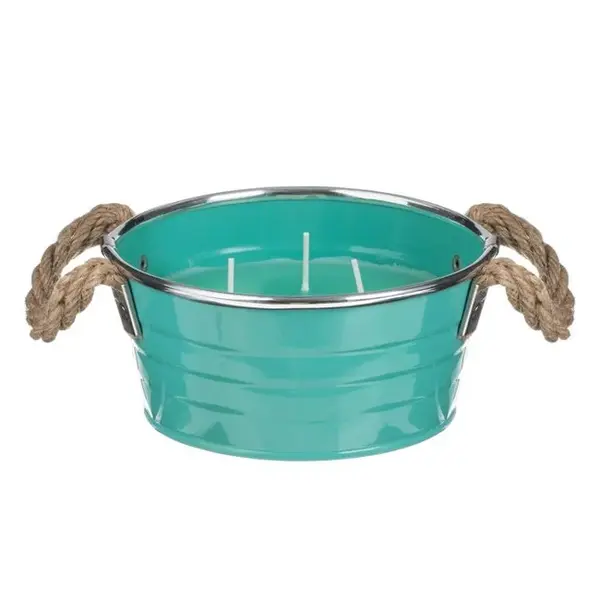 Lumanare citronella anti tantari in ghiveci metalic tip galetusa,320 grame