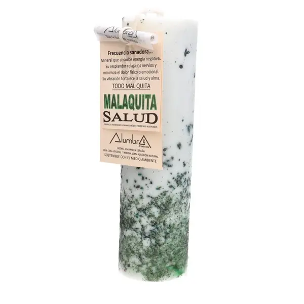 Lumânare cu insertii de malachit | Health